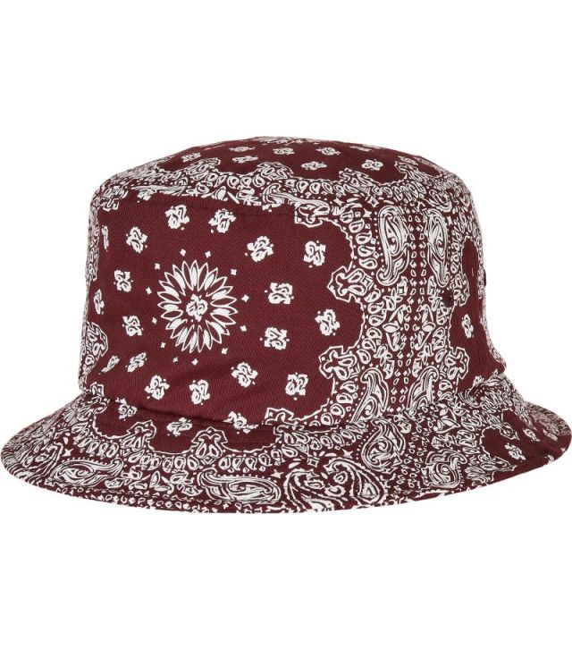 Fischer Hut "Bandana Print", cherry/white