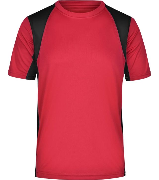 Herren Lauf Shirt, red/black
