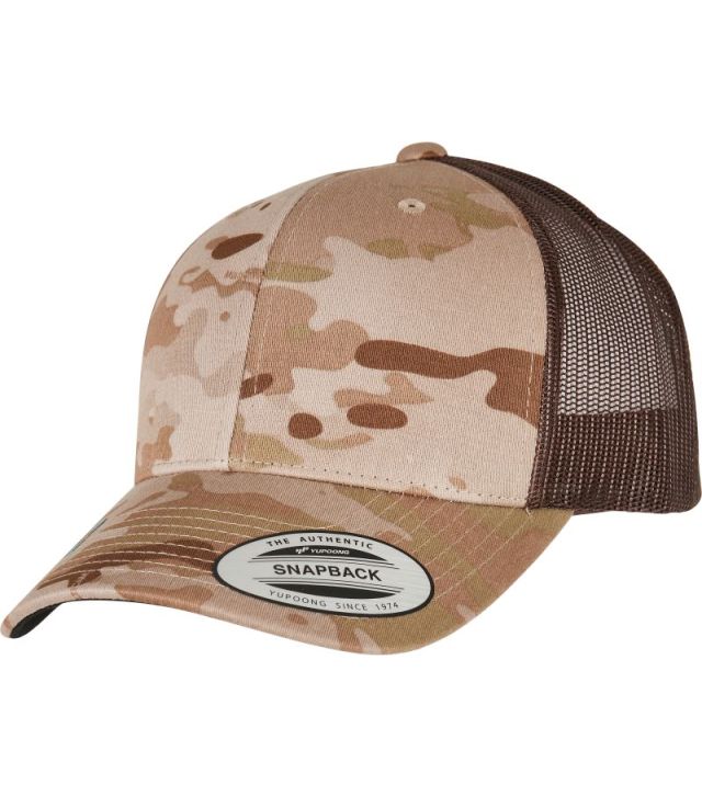 6 Panel Retro Kappe Multicam®, arid/brown