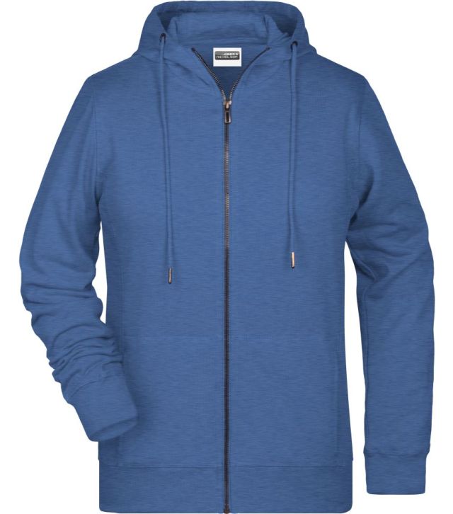 Damen Kapuzen Sweatjacke, light denim melange