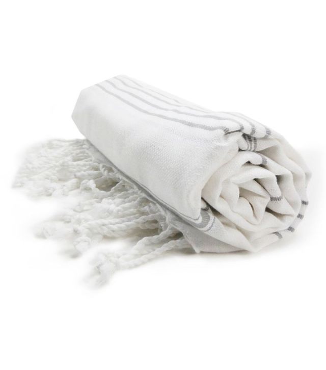 Hamamtuch "Sultan", white/grey