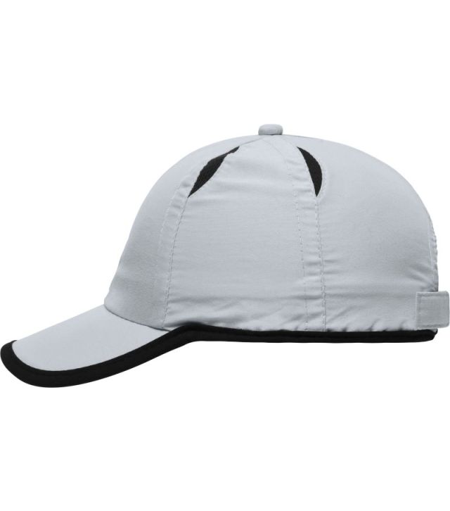6 Panel Micro-Edge Sport Kappe, light grey/black
