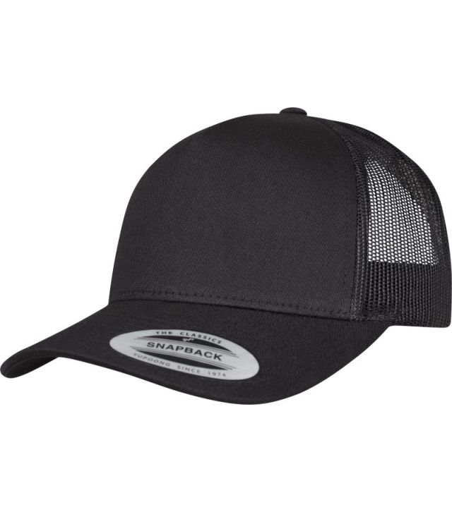 5 Panel Retro Trucker Kappe, black