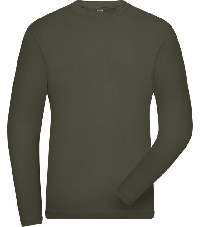 Herren Workwear Stretch T-Shirt langarm - Solid, olive