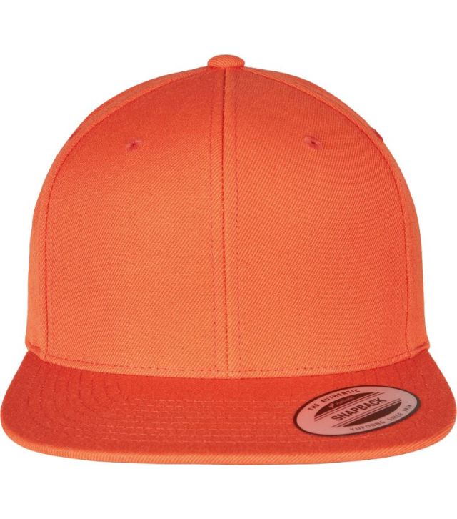 6 Panel Snapback Kappe, orange