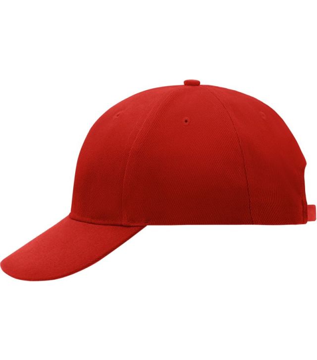 6 Panel Kappe verstärkt, red