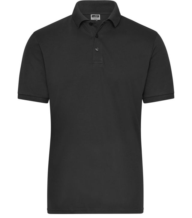 Herren Bio Stretch Polo Work - Solid, black