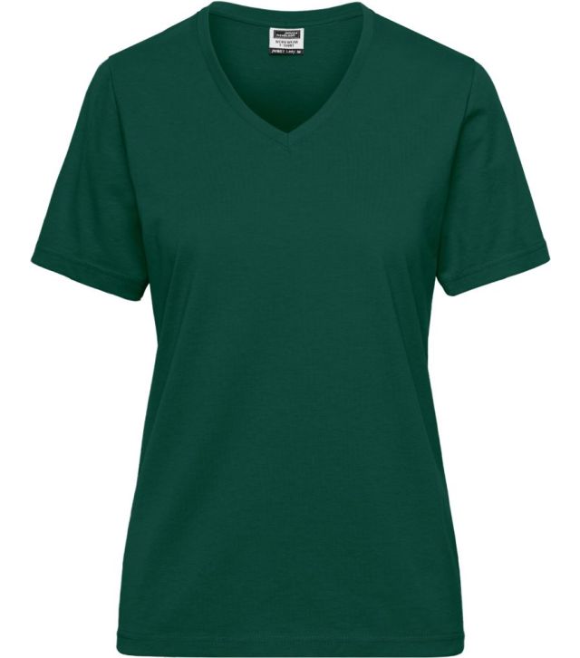 Damen Bio Workwear T-Shirt - Solid, dark green