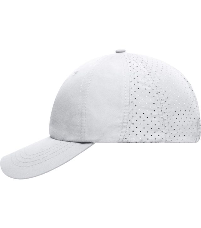 8 Panel Microfaser Laser Cut Kappe, white