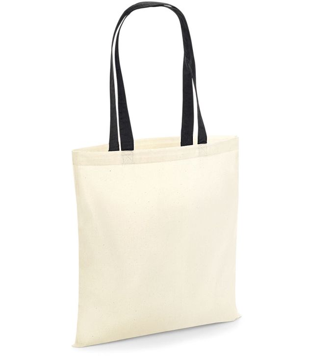 Baumwolltasche, natural/black