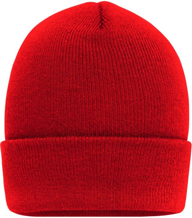 Strick Beanie, fire red