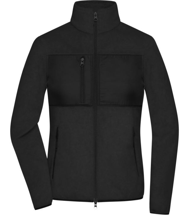 Damen Fleece Jacke, black/black