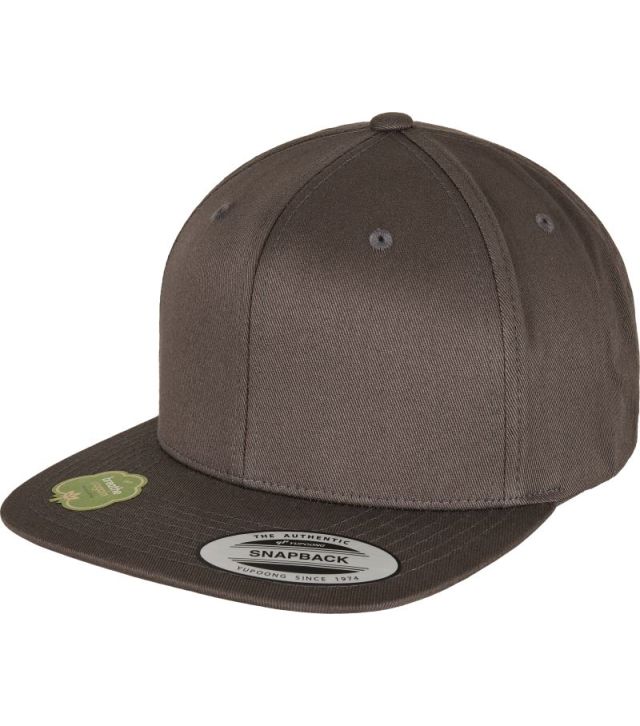 6 Panel Snapback Bio Kappe, dark grey