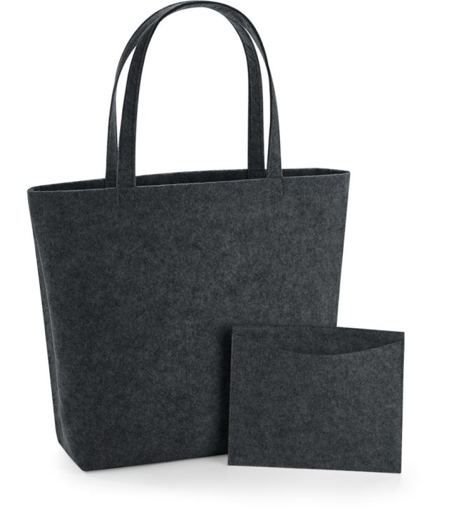 Filz Shopper, charcoal melange