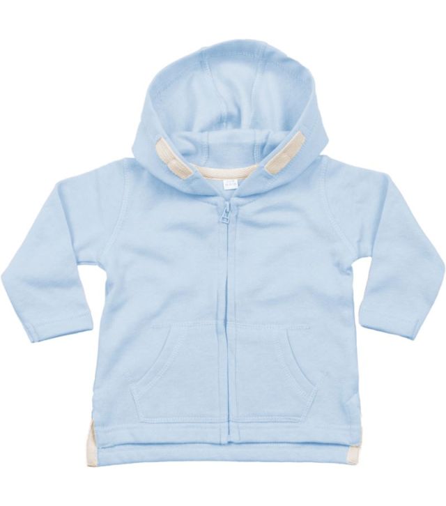 Baby Kapuzen Sweatjacke, dusty blue