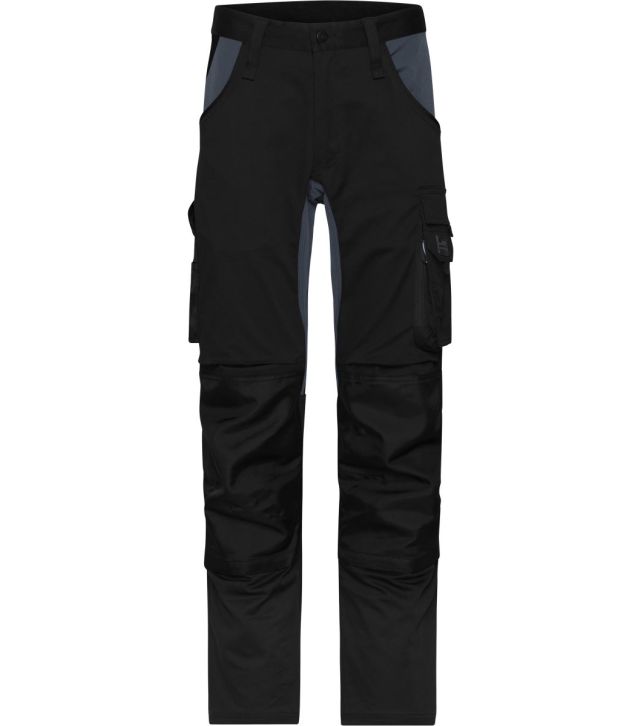 Workwear Stretch Hose "Slim Line", black/carbon
