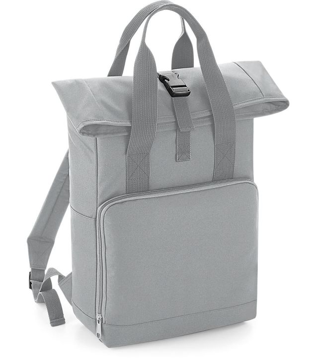 Roll-Top Rucksack mit Doppelgriff, light grey