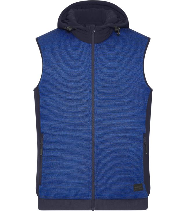 Wattiertes Herren Hybrid Strickfleece Gilet