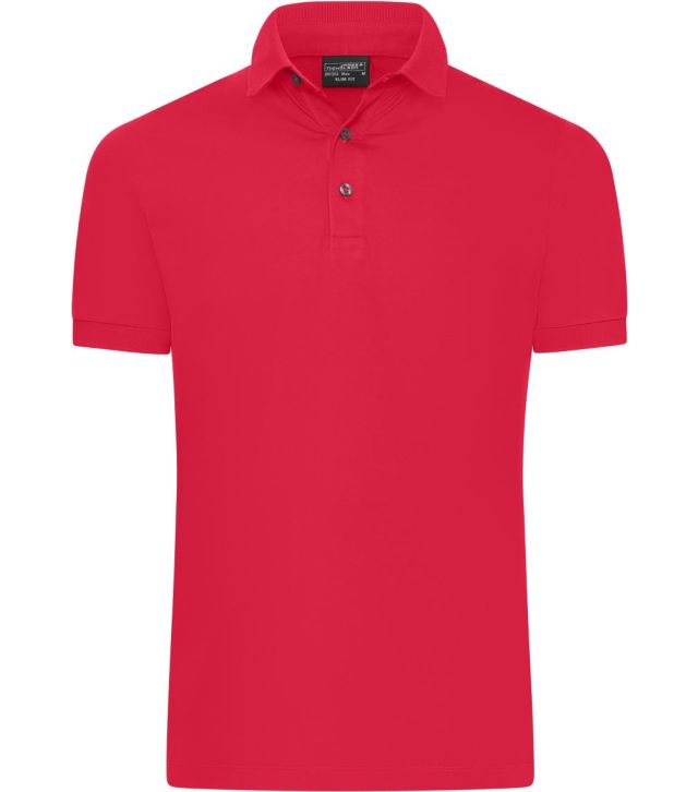 Herren Slim Fit Jersey Polo, light red