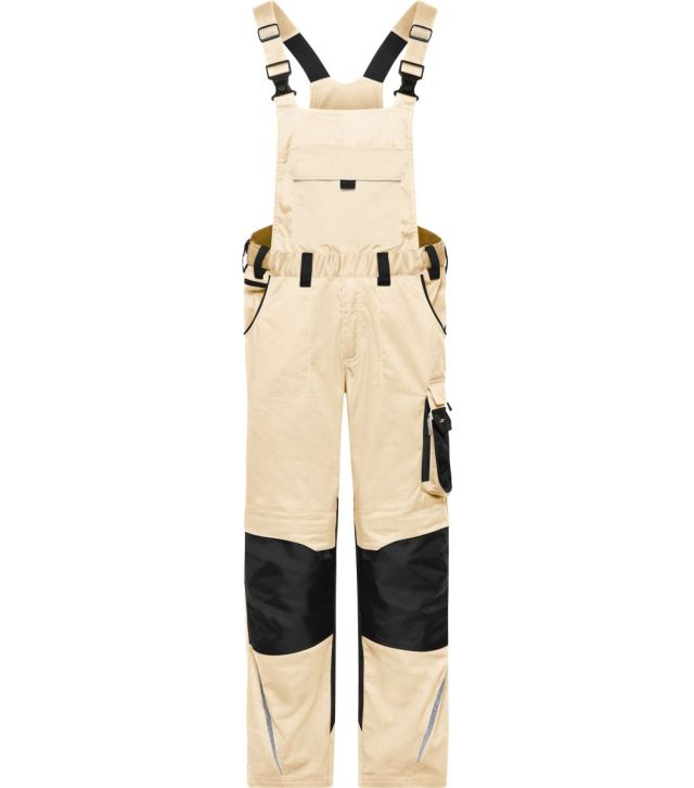 Workwear Latzhose - Strong, stone/black