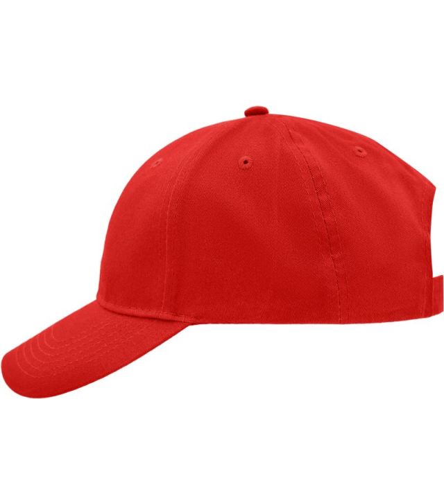 Gebürstete 6 Panel Kappe, red