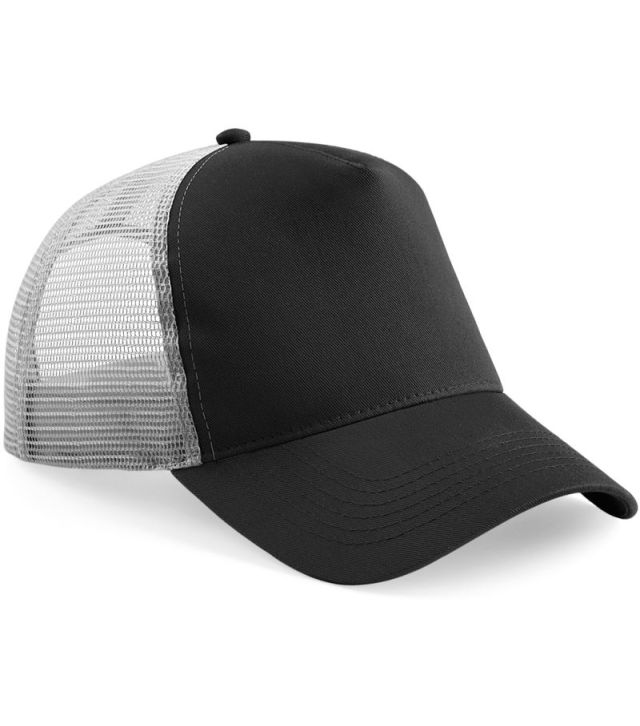 5 Panel Trucker Kappe, black/light grey